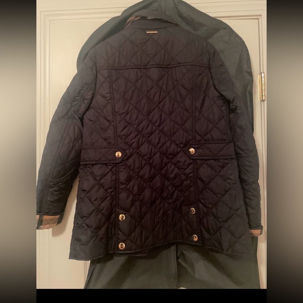 Black Burberry quilted coat - Picture 4 of 7